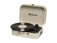 Denver Gira-discos 33/45/78rpm Vintage 2x10w Bege Denver Gira-discos 33/45/78rpm Vintage 2x10w Bege